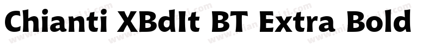 Chianti XBdIt BT Extra Bold Italic字体转换